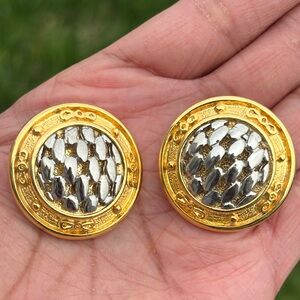 Vintage Gold and Silver Textured Clips